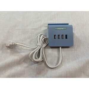 iHome 4 Port USB Charging Hub, 3 USB-A, 1 USB-C, Smartphone Dock, 6ft Power Cord